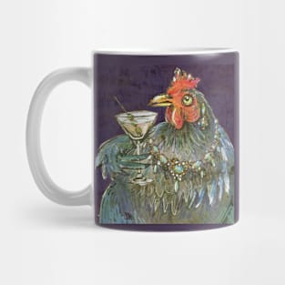 Martini Drinking Chicken Mug